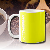 Neon Lemon Solid Color | Klassisches Personalisier Kaffeetasse