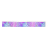 Neon Leopard Agate | Glam Abstract Stone Pattern Satinband (Vorderseite)