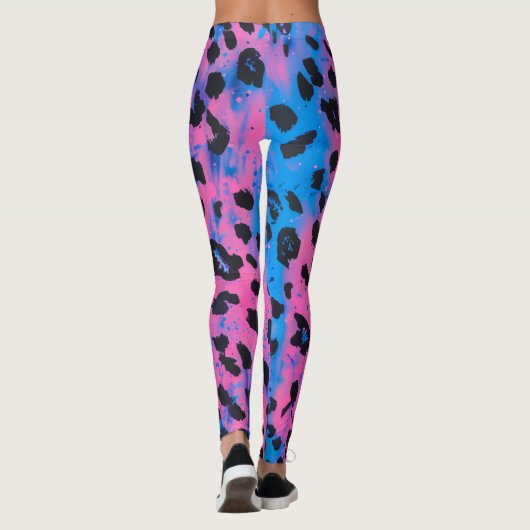 Neon Leopard Animal GRL Power Leggings (Rückseite)