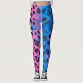 Neon Leopard Animal GRL Power Leggings (Vorderseite)