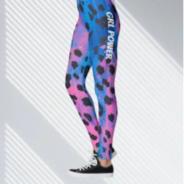 Neon Leopard Animal GRL Power Leggings