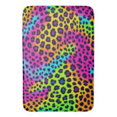 Neon Leopard Print Badematte (Vorderseite Vertikal)
