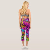 Neon Leopard Print Capri Leggings (Rückseite)
