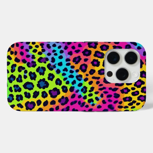 Neon Leopard Print Case-Mate iPhone Hülle (Rückseite (Horizontal))