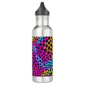 Neon Leopard Print Edelstahlflasche (Links)