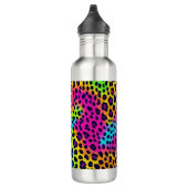 Neon Leopard Print Edelstahlflasche (Rechts)