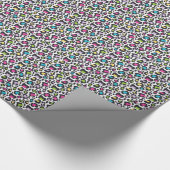 Neon Leopard Print Geschenkpapier (Ecke)