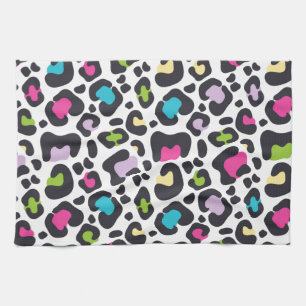 Neon Leopard Print Handtuch