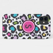 Neon Leopard Print iPhone Case (Rückseite (Horizontal))