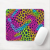 Neon Leopard Print Mousepad (Mit Mouse)