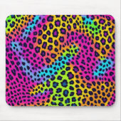 Neon Leopard Print Mousepad (Vorne)