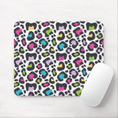 Neon Leopard Print Mousepad (Mit Mouse)