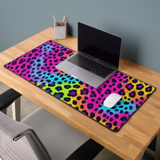 Neon Leopard Print Schreibtischunterlage (Büro 2)
