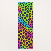 Neon Leopard Print Yogamatte (Rückseite)