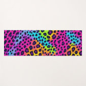 Neon Leopard Print Yogamatte (Vorderseite (Horizontal))