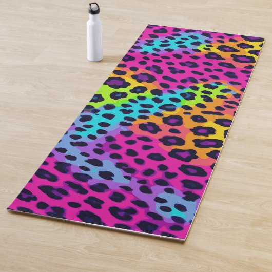 Neon Leopard Print Yogamatte (Beispiel)