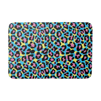 Neon Leopard Spots Muster Badematte
