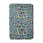 Neon Leopard Spots Muster Badematte (Vorderseite Vertikal)