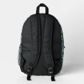 Neon Leopard Spots Muster Bedruckter Rucksack (Rückseite)