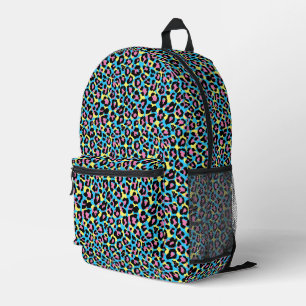 Neon Leopard Spots Muster Bedruckter Rucksack