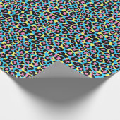 Neon Leopard Spots Muster Geschenkpapier (Ecke)