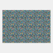 Neon Leopard Spots Muster Geschenkpapier Set (Vorderseite 2)