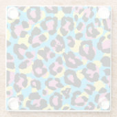 Neon Leopard Spots Muster Glasuntersetzer (Rückseite)