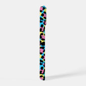 Neon Leopard Spots Muster iPhone 15 Hülle (Rechte Seite)