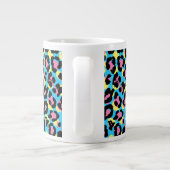 Neon Leopard Spots Muster Jumbo-Tasse (Rückseite)