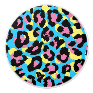 Neon Leopard Spots Muster Keramikknauf
