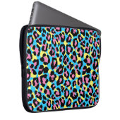 Neon Leopard Spots Muster Laptopschutzhülle (Vorne Rechts)