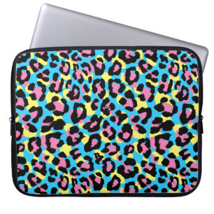 Neon Leopard Spots Muster Laptopschutzhülle