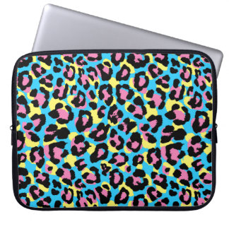 Neon Leopard Spots Muster Laptopschutzhülle