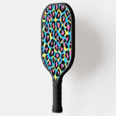 Neon Leopard Spots Muster Pickleball Schläger (Links)