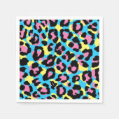 Neon Leopard Spots Muster Serviette (Vorderseite)