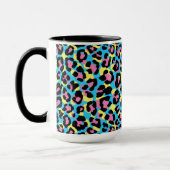 Neon Leopard Spots Muster Tasse (Links)