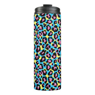 Neon Leopard Spots Muster Thermosbecher