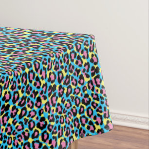 Neon Leopard Spots Muster Tischdecke
