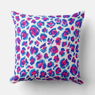 Neon-Leoparden-Druckmuster Kissen