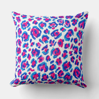 Neon-Leoparden-Druckmuster Kissen