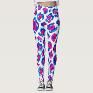 Neon-Leoparden-Druckmuster Leggings