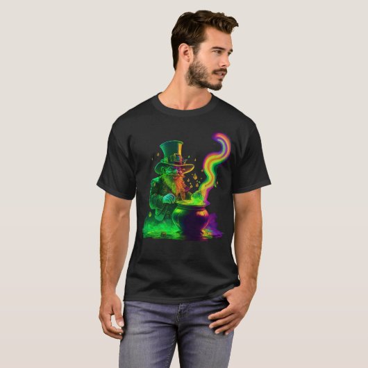 Neon Leprechaun Rainbow T-Shirt (Vorne ganz)