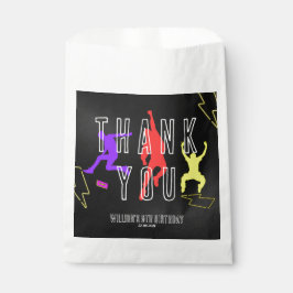 Neon Let's Jump Kindergeburtstag Party Vielen Dank Geschenktütchen