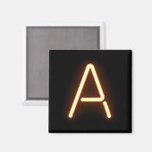 Neon Letter A Magnet (Vorderseite/Rückseite)