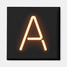 Neon Letter A Magnet