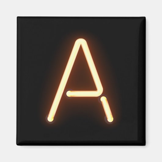 Neon Letter A Magnet (Vorne)