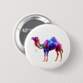 Neon-Leuchtendes Kamel-Kunstposter - Farbige Fanta Button (Vorne & Hinten)