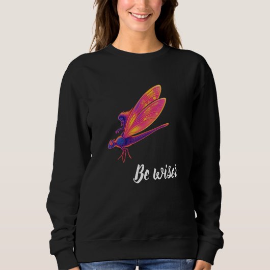 Neon Libelle – Ästhetische Natur Transforma Sweatshirt (Vorderseite)