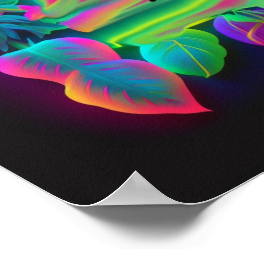 Neon Liebe Blooms Poster (Ecke)