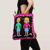 Neon Liebe Fun Retro Niedliches Kunstdesign Tasche (Von Nahem)